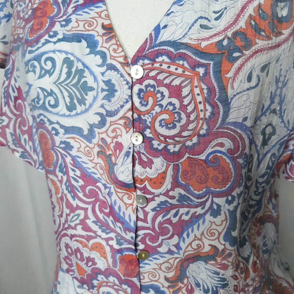 Nanette By Nanette Lepore Paisley Flutter Sleeve … - image 3